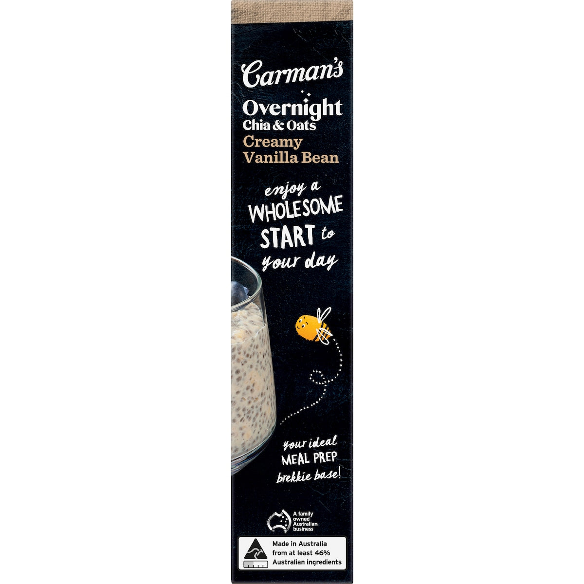 Carmans Protein Overnight Chia & Oat Sachets Creamy Vanilla Bean 6 Pack