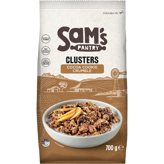 Sams Pantry Clusters Cocoa Cookie Crumble 700g