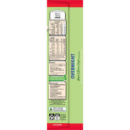 Uncle Tobys Overnight Oat Sachets Apple & Brown Sugar 10 Pack