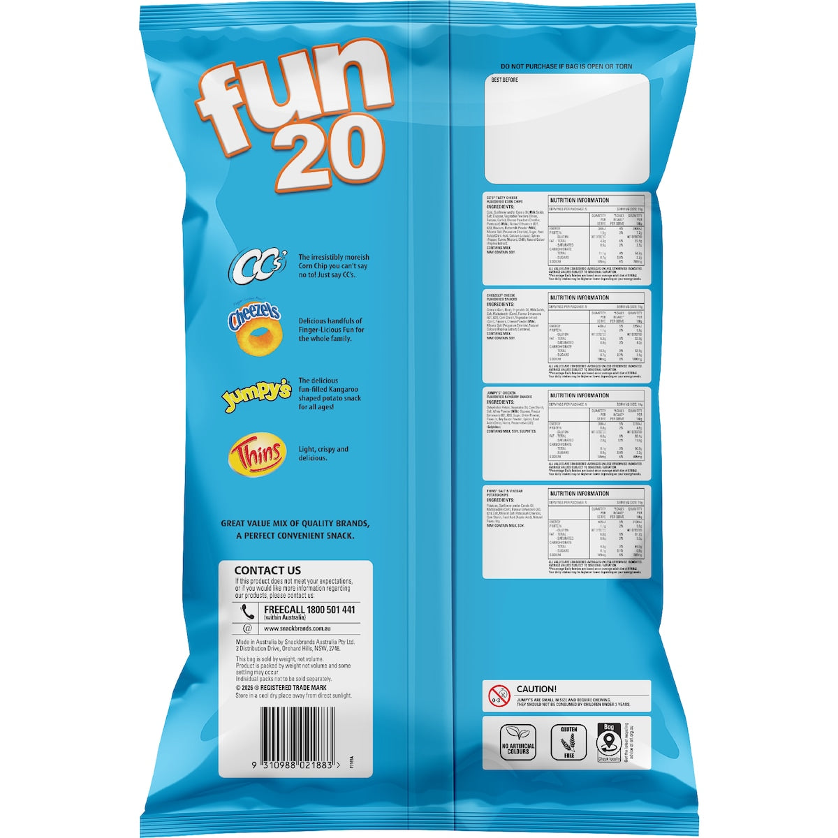 Fun 20 Family Chips Mix 20 Pack