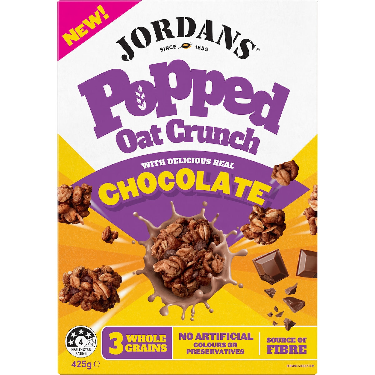 Jordans Popped Oat Crunch Chocolate 425g