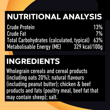 Supercoat Baked Biscuits Dog Treats With Oats & Peanut Butter Flavour 400g