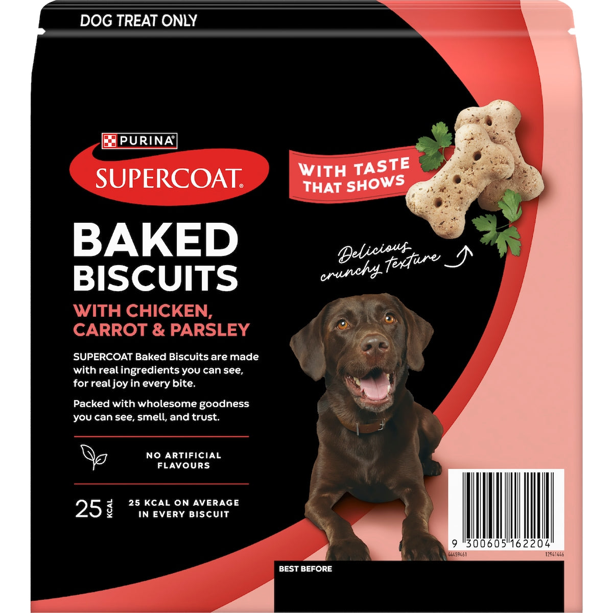 Supercoat Baked Biscuits Dog Treats With Chicken Carrot & Parsley 400g