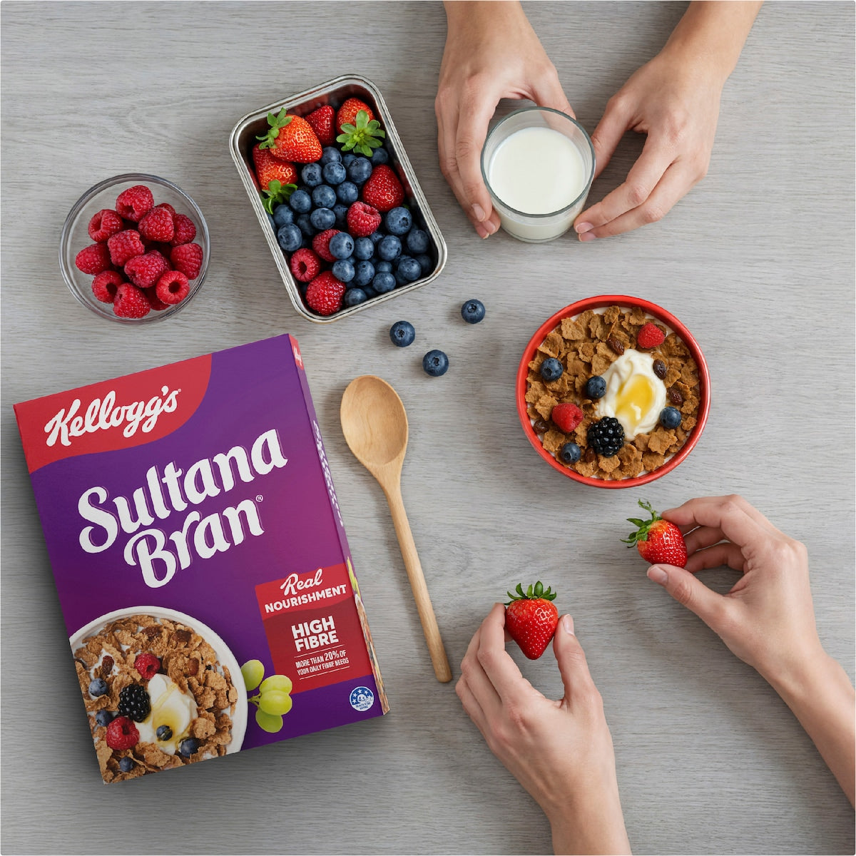 Kelloggs Sultana Bran High Fibre Breakfast Cereal Bulk Pack 1.15kg