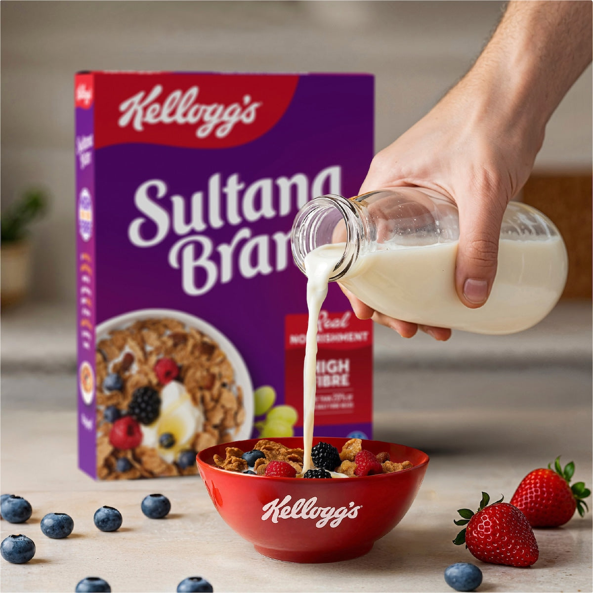 Kelloggs Sultana Bran High Fibre Breakfast Cereal Bulk Pack 1.15kg