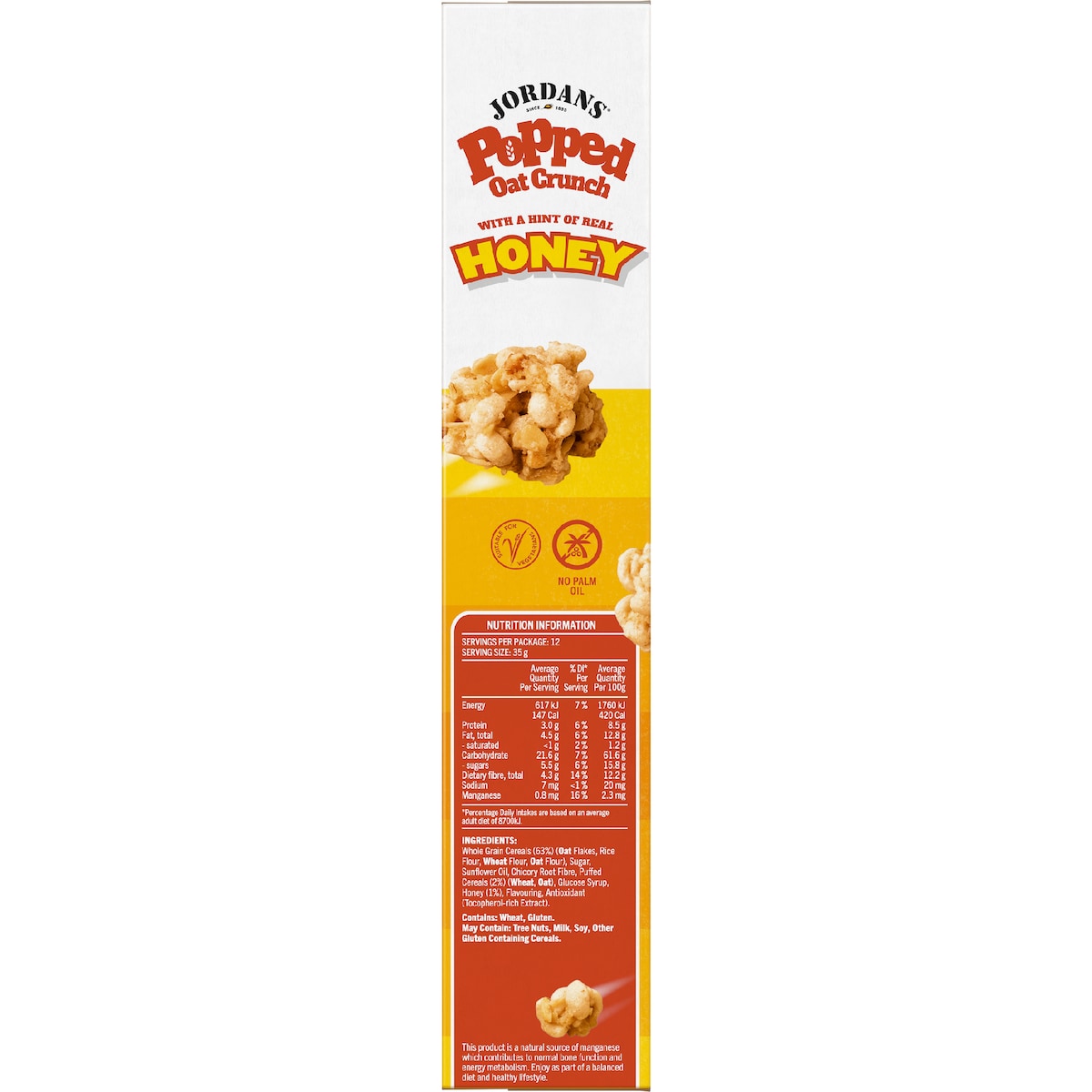 Jordans Popped Oat Crunch Honey 425g