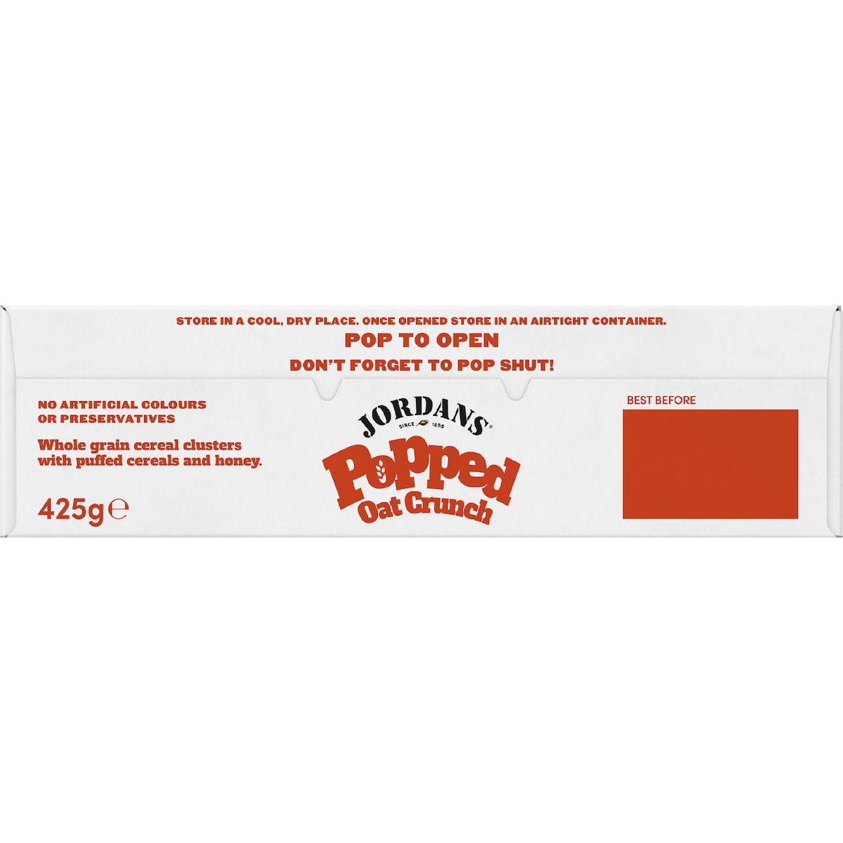 Jordans Popped Oat Crunch Honey 425g