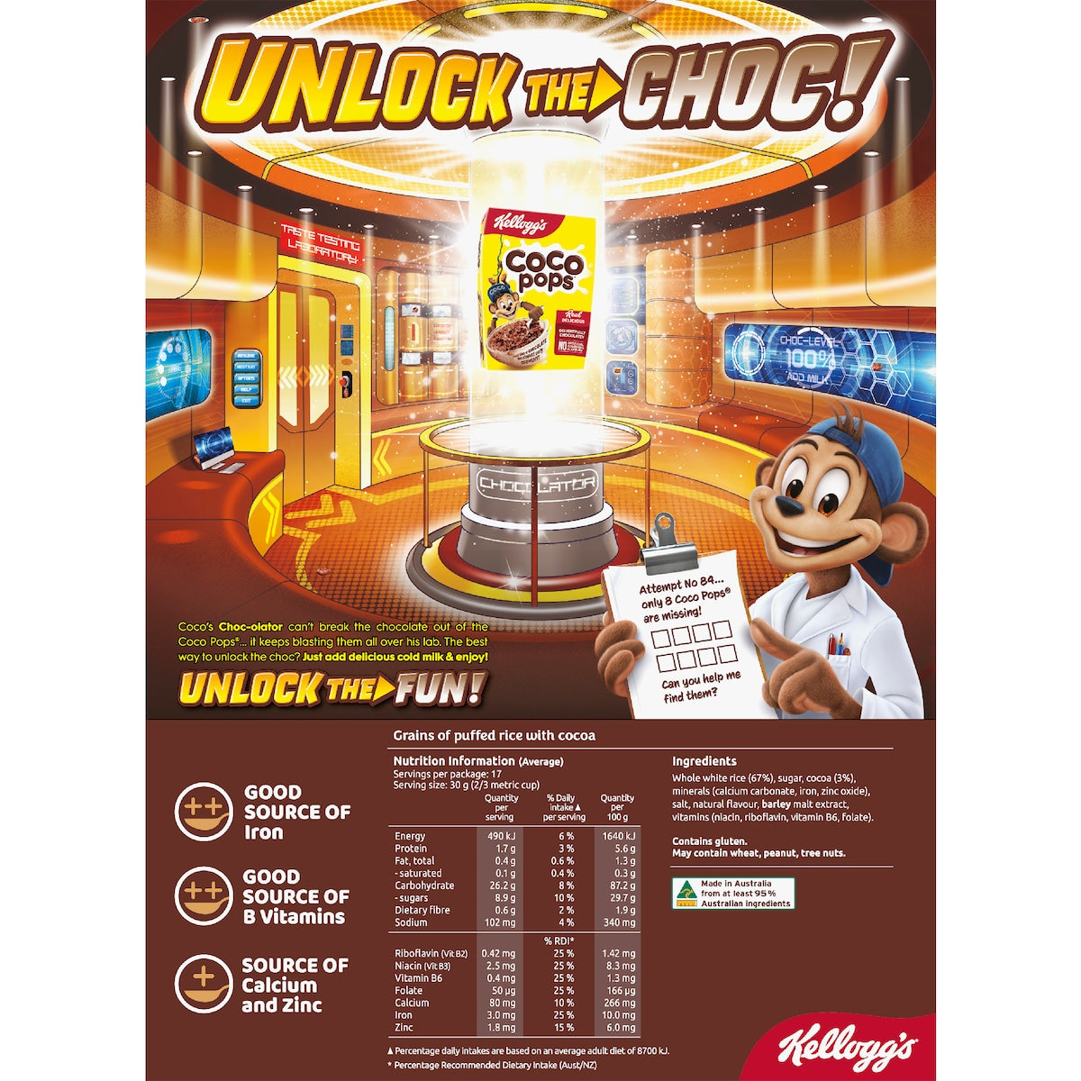 Kelloggs Coco Pops Chocolatey Breakfast Cereal 535g