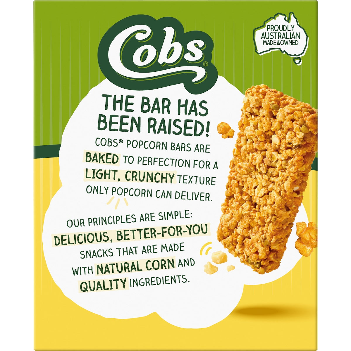 Cobs Crunchy Popcorn Bars Cheese 100g
