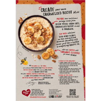 Carmans Protein Porridge Sachets Caramelised Biscuit 6 Pack
