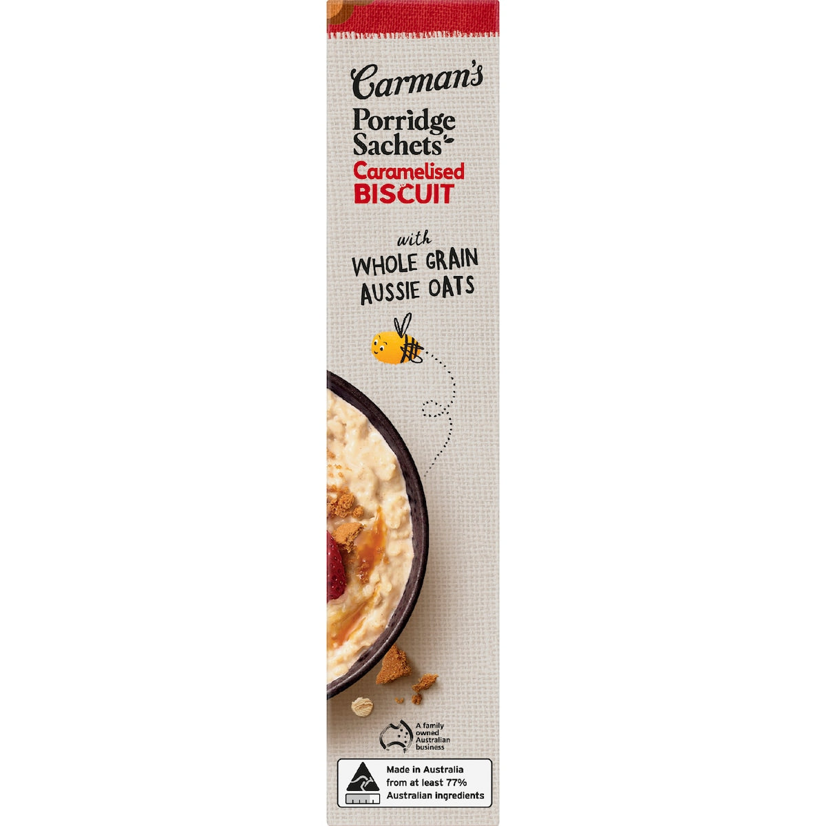 Carmans Protein Porridge Sachets Caramelised Biscuit 6 Pack