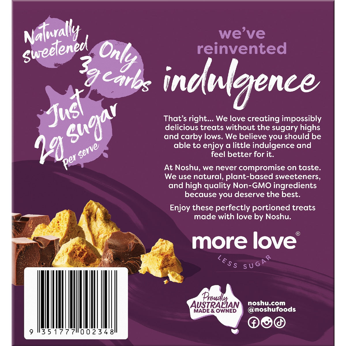 Noshu Low Carb Honeycomb Indulgence Bars 5 Pack