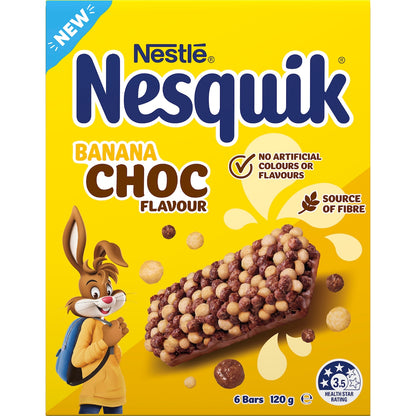 Nesquik Cereal Bars Banana Choc 120g 6 Pack