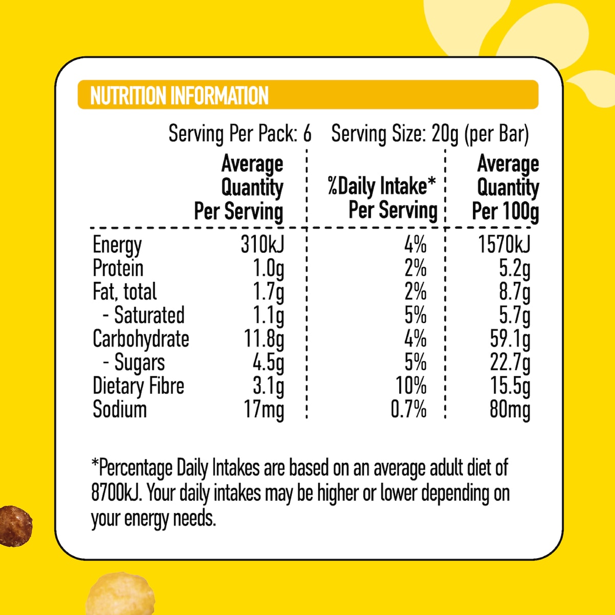 Nesquik Cereal Bars Banana Choc 120g 6 Pack