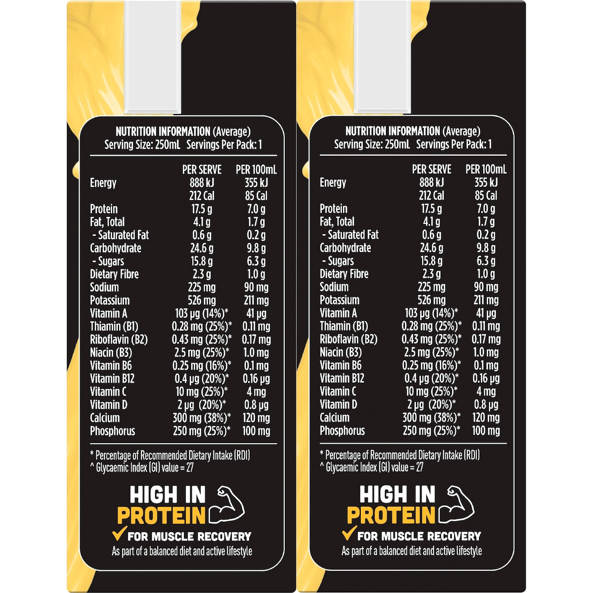 Up&go Protein Energize Liquid Breakfast Banana 250ml X 6 Pack