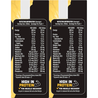 Up&go Protein Energize Liquid Breakfast Banana 250ml X 6 Pack