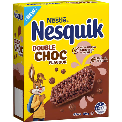 Nesquik Cereal Bars Double Choc 120g 6 Pack