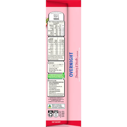 Uncle Tobys Overnight Oat Sachets Strawberry & Vanilla 10 Pack