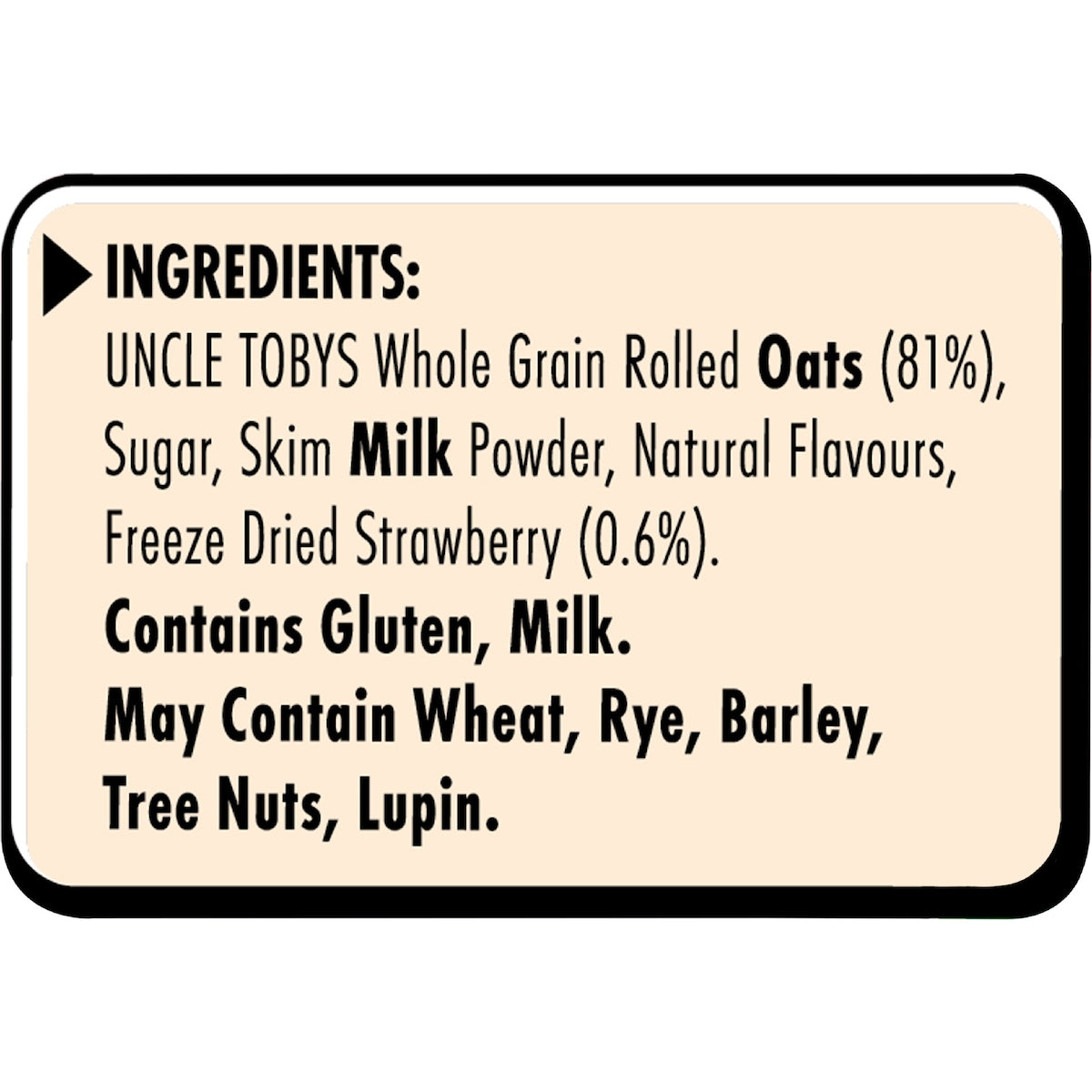 Uncle Tobys Overnight Oat Sachets Strawberry & Vanilla 10 Pack