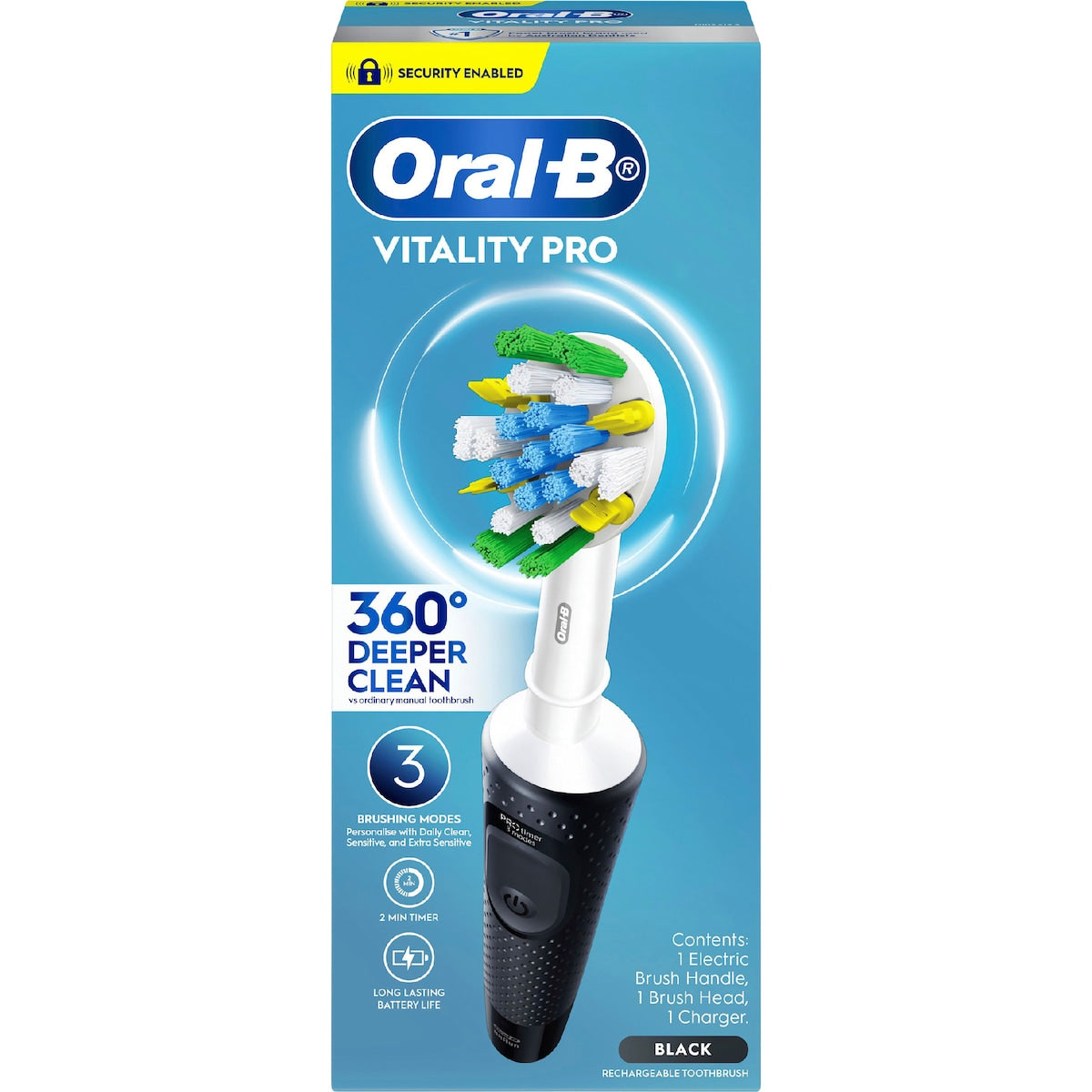 Oral-b Vitality Pro Rechargeable Toothbrush Deeper Clean Black Each