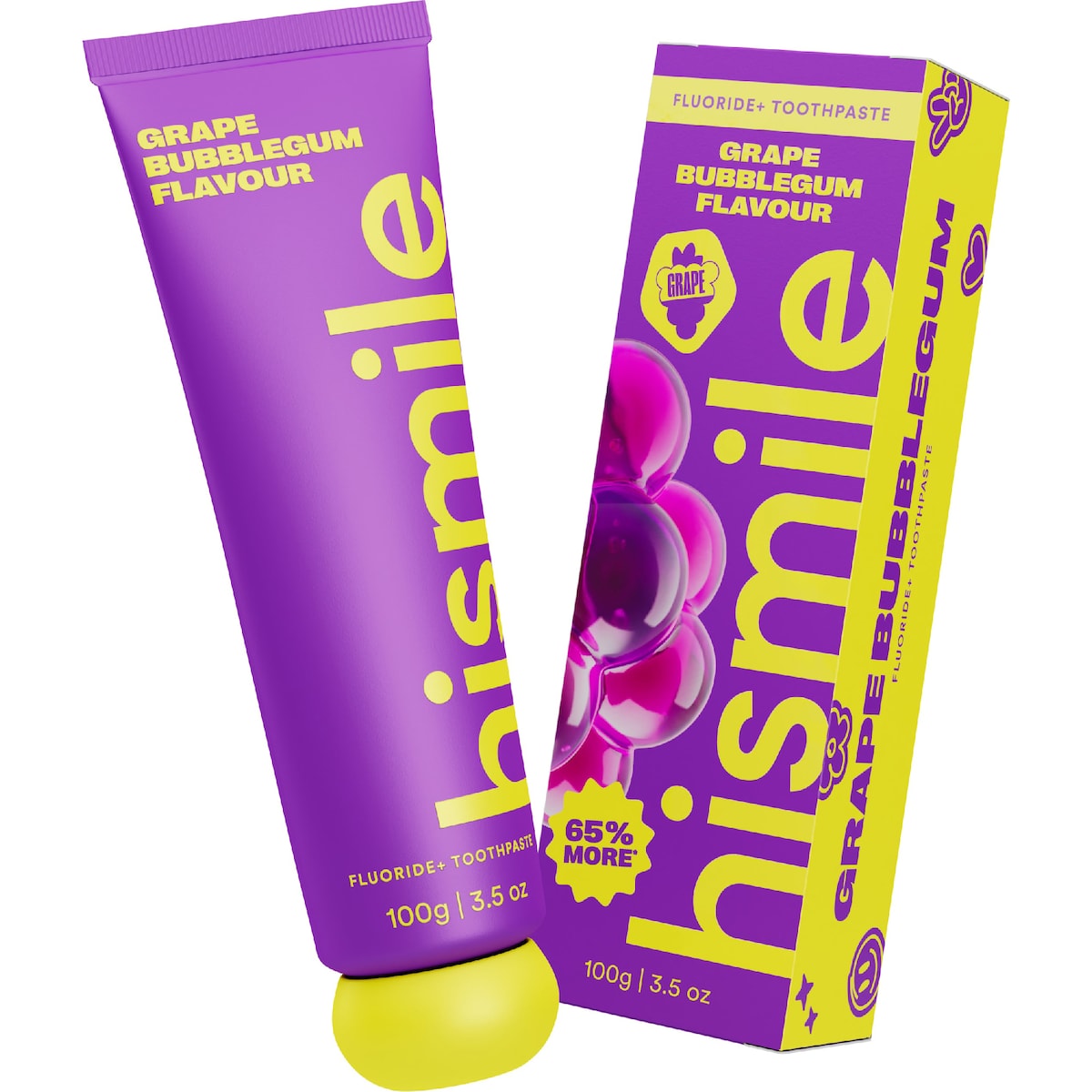 Hismile Fluoride & Toothpaste Grape Bubblegum 100g