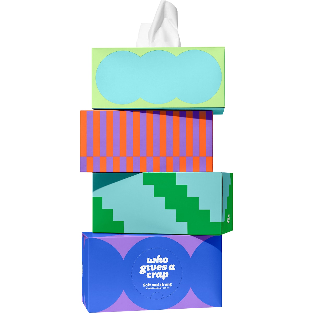 Who Gives A Crap 3ply Tissues Assorted 140 Pack