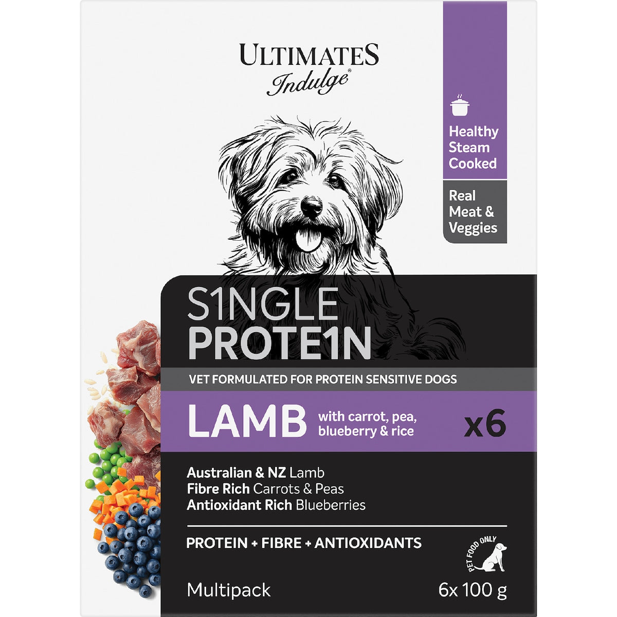 Ultimates Indulge Wet Dog Food Single Protein Lamb 100g X 6 Pack