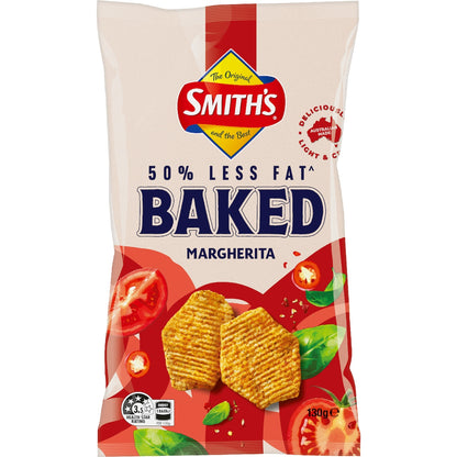 Smiths Crinkle Cut Baked Fusion Potato Chips Margherita 130g