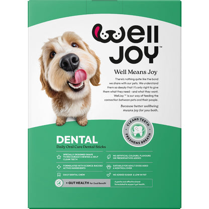 Welljoy Dental Dog Stick Treats Medium 32 Pack