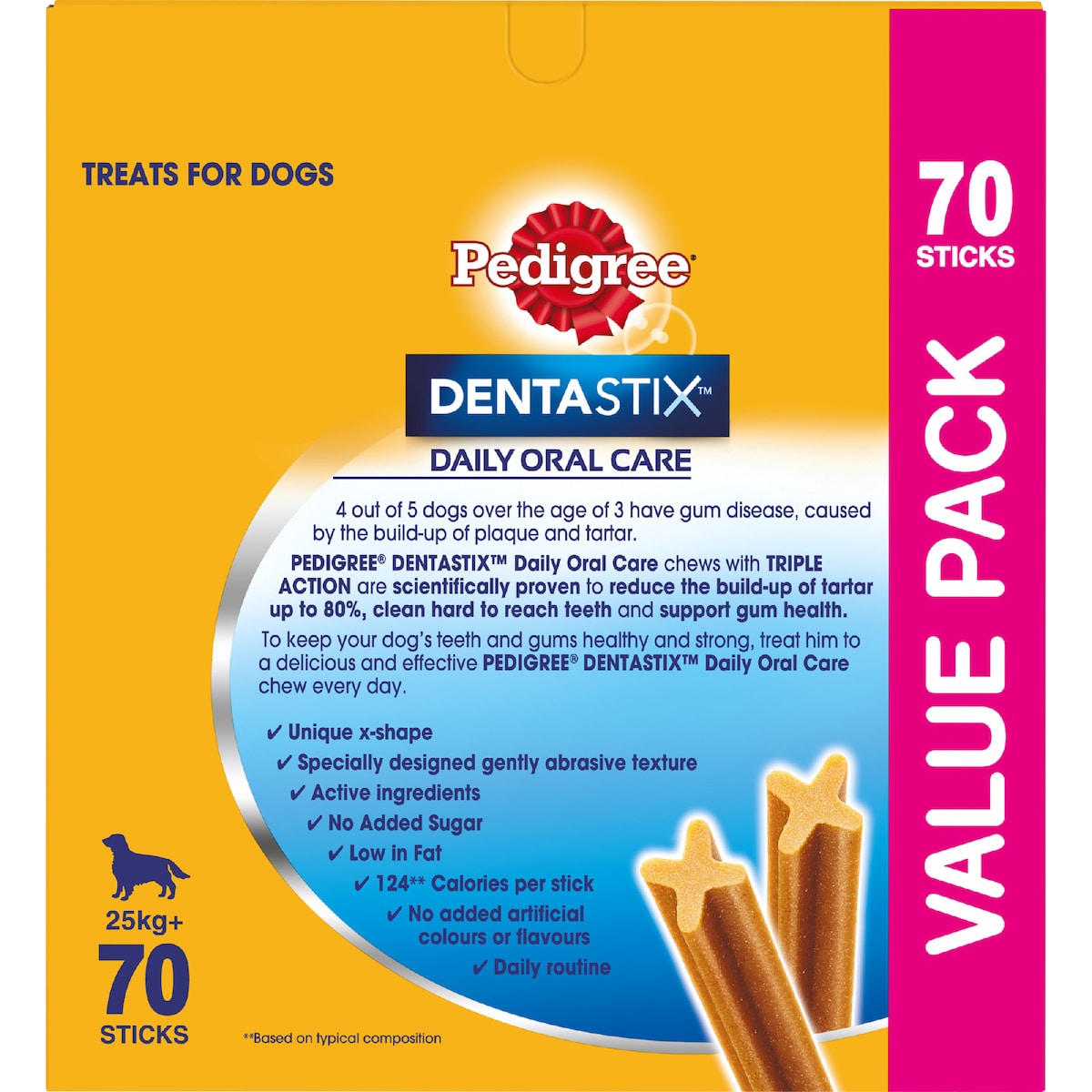 Pedigree Dentastix Dental Dog Treats Value Pack 70 Pack
