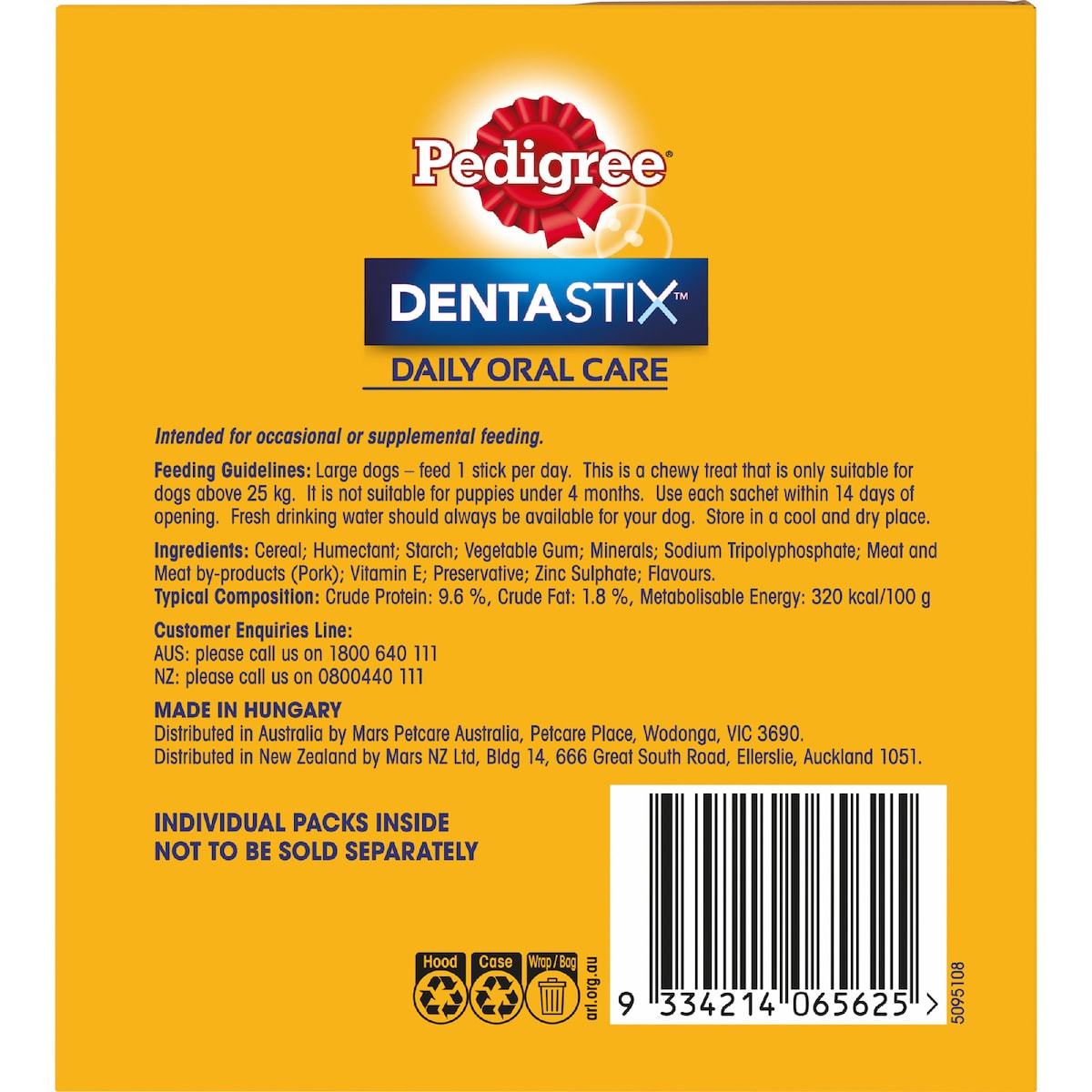 Pedigree Dentastix Dental Dog Treats Value Pack 70 Pack