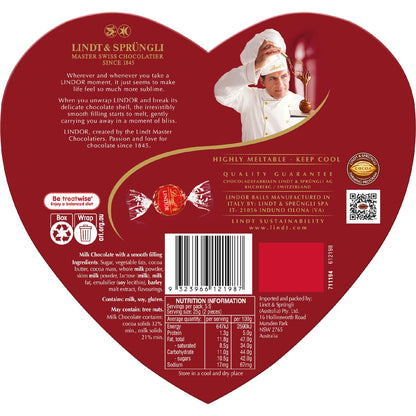 Lindt Lindor Heart Chocolate Box 147g