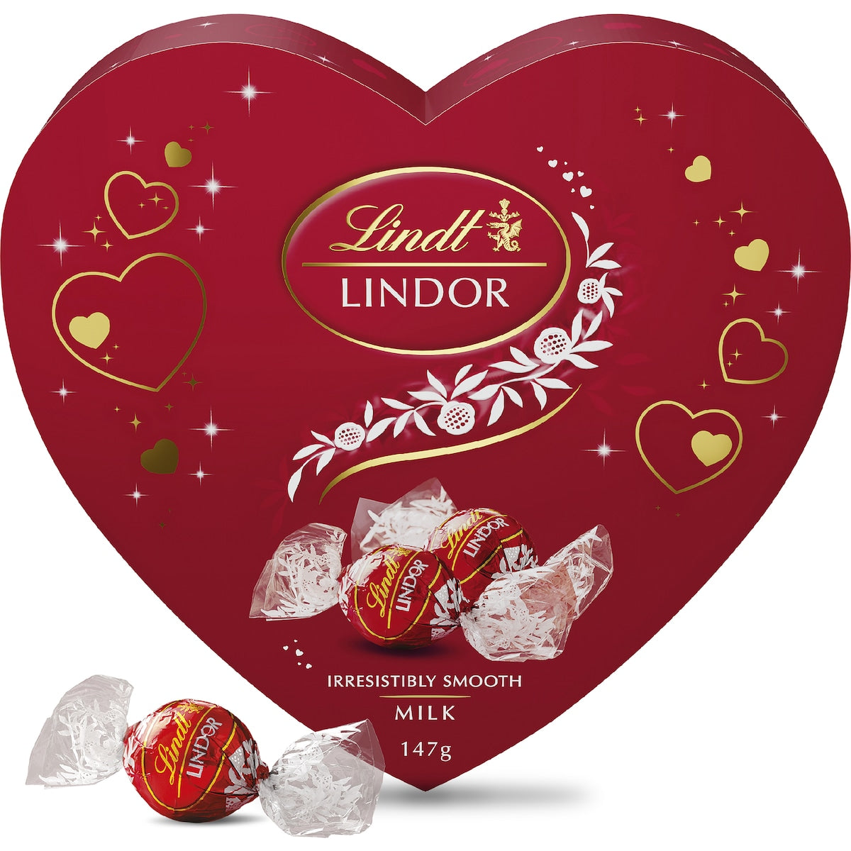 Lindt Lindor Heart Chocolate Box 147g