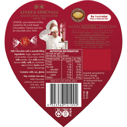 Lindt Lindor Heart Chocolate Box 73g