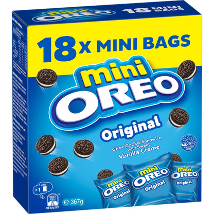 Oreo Mini Cookies Original Bags 18 Pack 367g