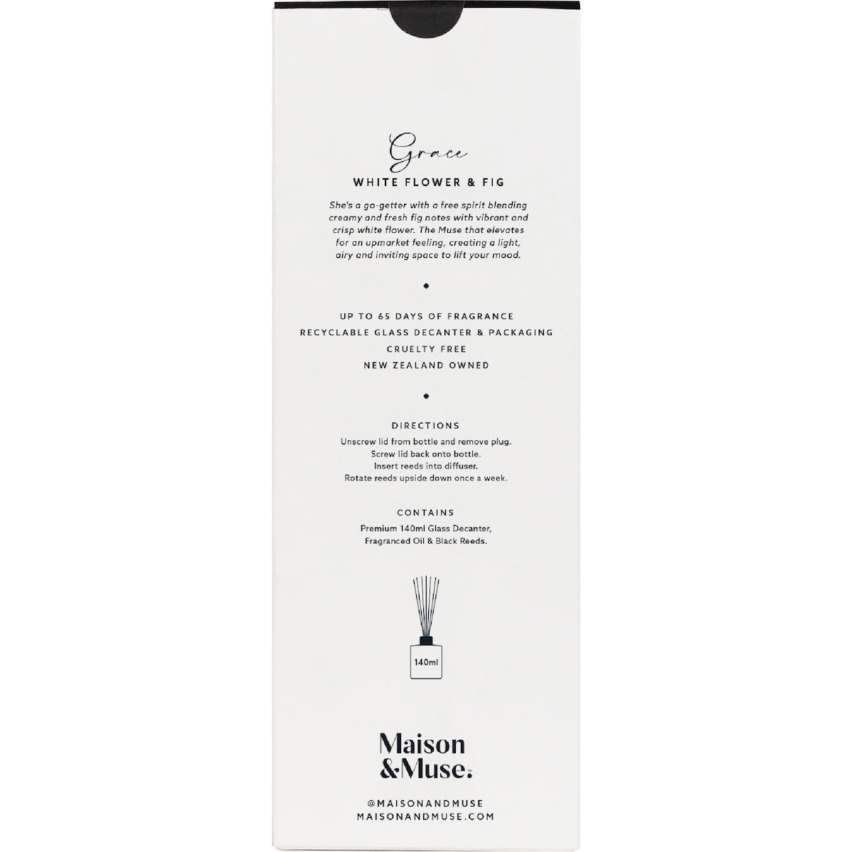 Maison & Muse Reed Diffuser White Flower & Fig Grace 140ml