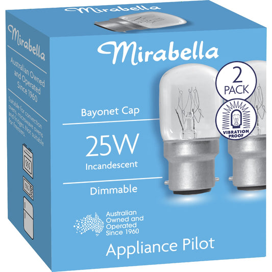 Mirabella Appliance Globe Bc 25w 2 Pack