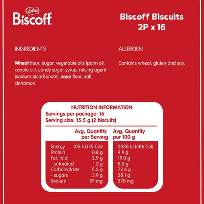 Lotus Biscoff Biscuits 16 X 2 Pack