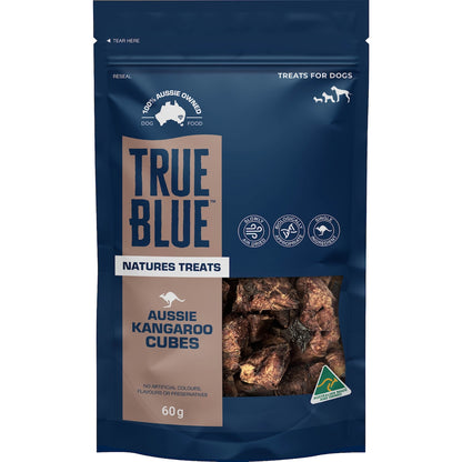 True Blue Aussie Kangaroo Cubes Dog Treats 60g