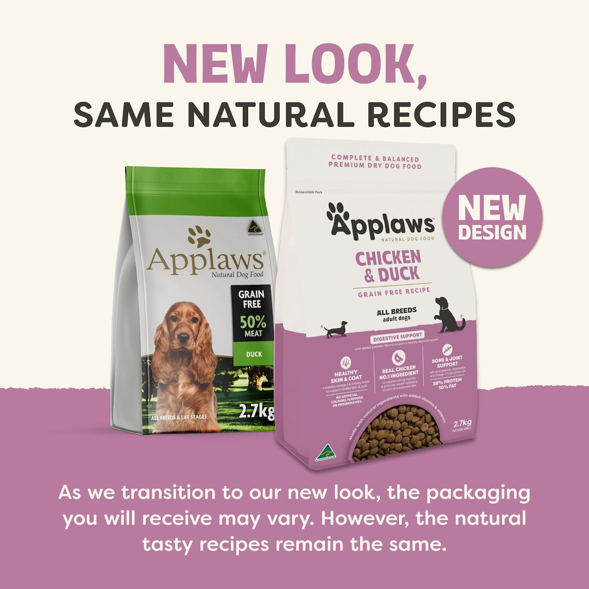Applaws Grain Free Adult Dry Dog Food Chicken & Duck 2.7kg