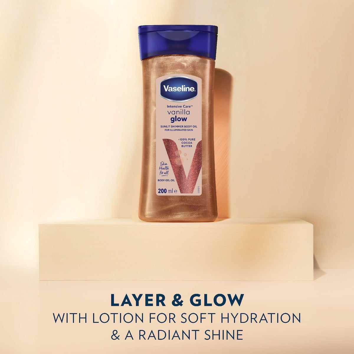 Vaseline Shimmer Body Oil Vanilla Glow 200ml