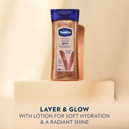 Vaseline Shimmer Body Oil Vanilla Glow 200ml