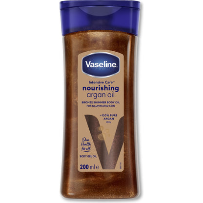 Vaseline Shimmer Body Oil Intensive Care Nourishing Argan 200ml