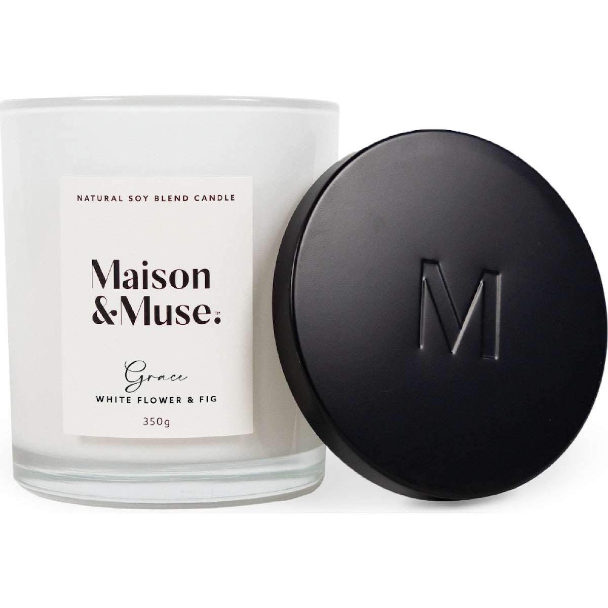 Maison & Muse Natural Soy Blend Candle Grace White Flower & Fig 350g
