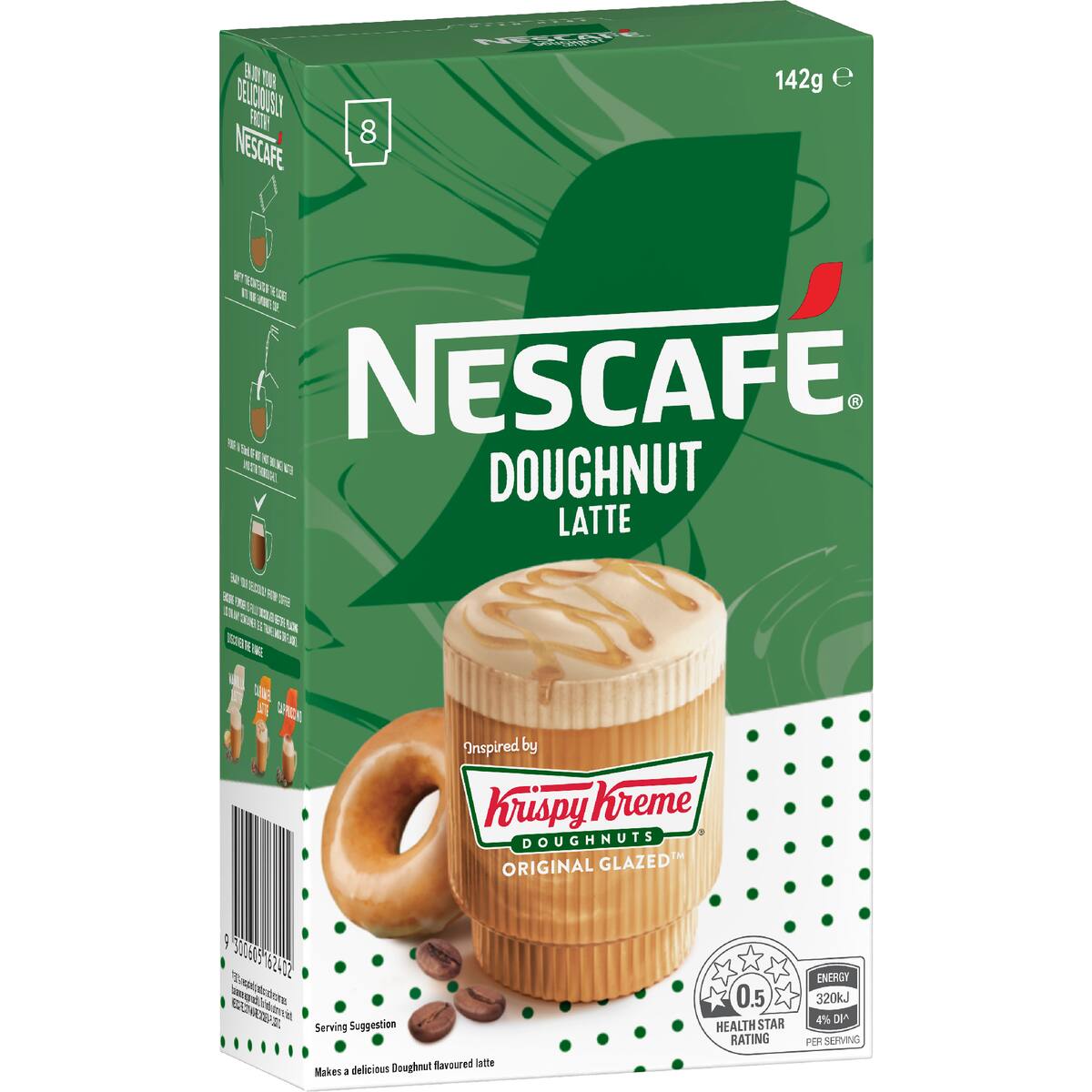 Nescafe Krispy Kreme Doughnut Latte Sachets 8 Pack