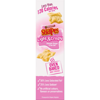 Arnotts Shapes Light & Crispy Vinegar & Sea Salt Crackers 120g