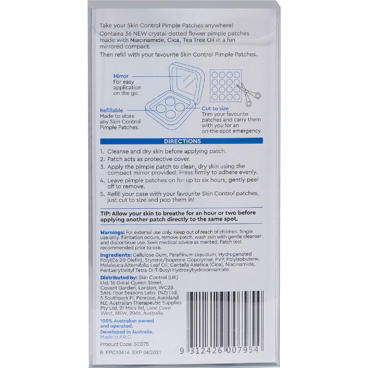 Skin Control Flower Power Pimple Patches 36 Pack