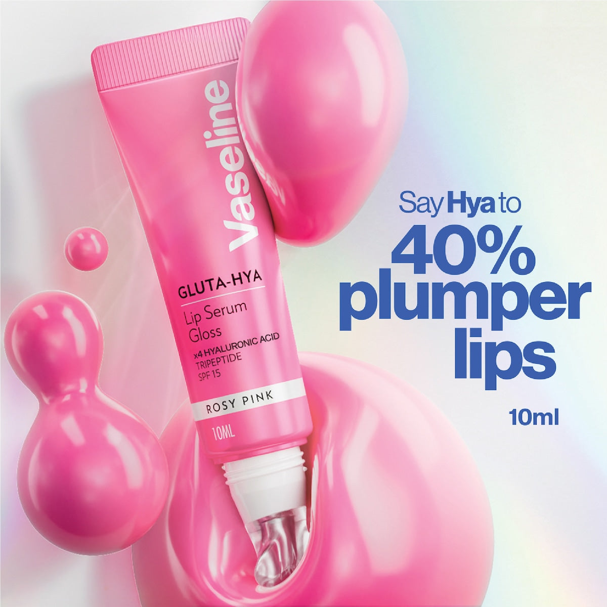 Vaseline Gluta-hya Tinted Serum Lip Gloss Rosy Pink 10ml