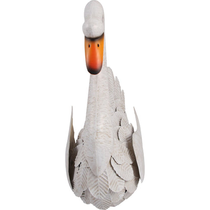 Green Gardener Metal Garden Swan White Each