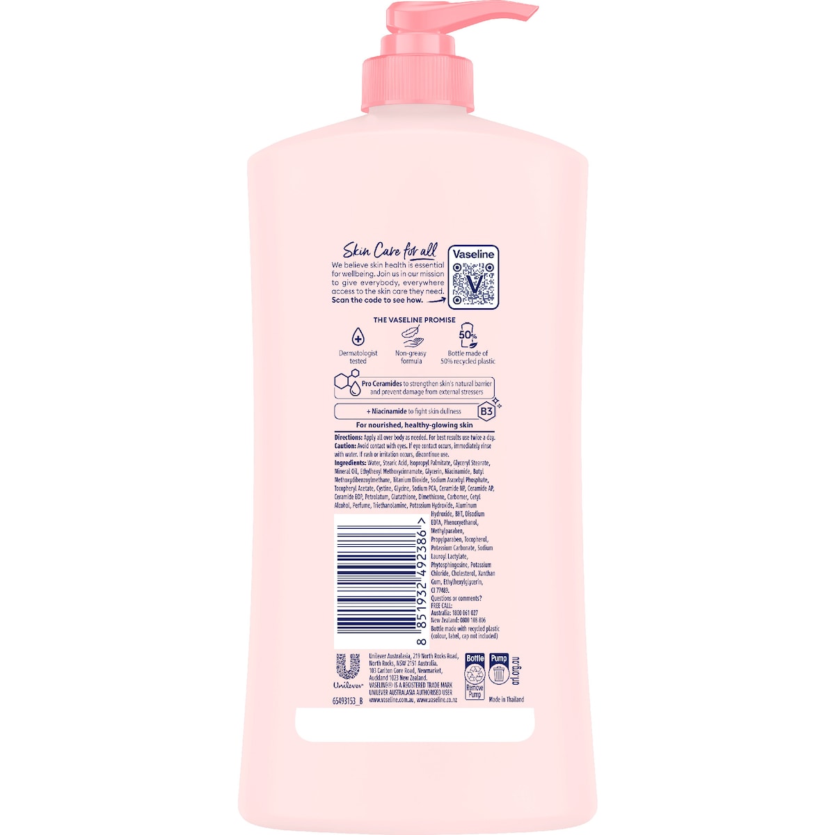 Vaseline Intensive Care Body Lotion Ceramide Glow 750ml